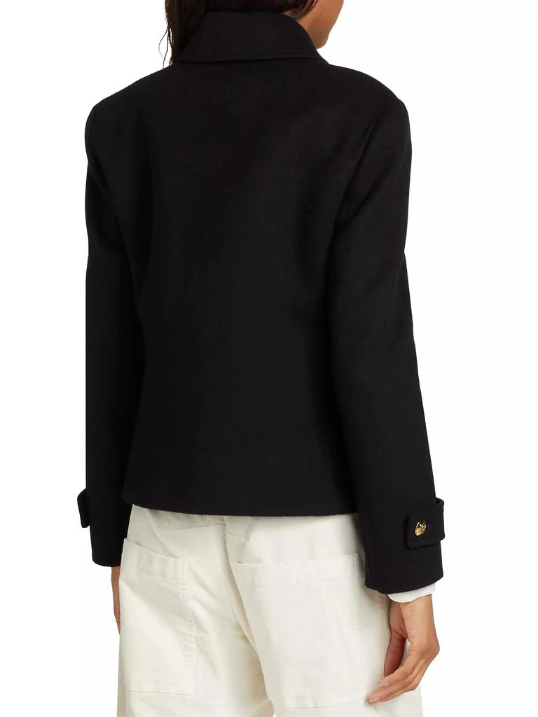 Nili Lotan Ornella Wool Cropped Peacoat 5