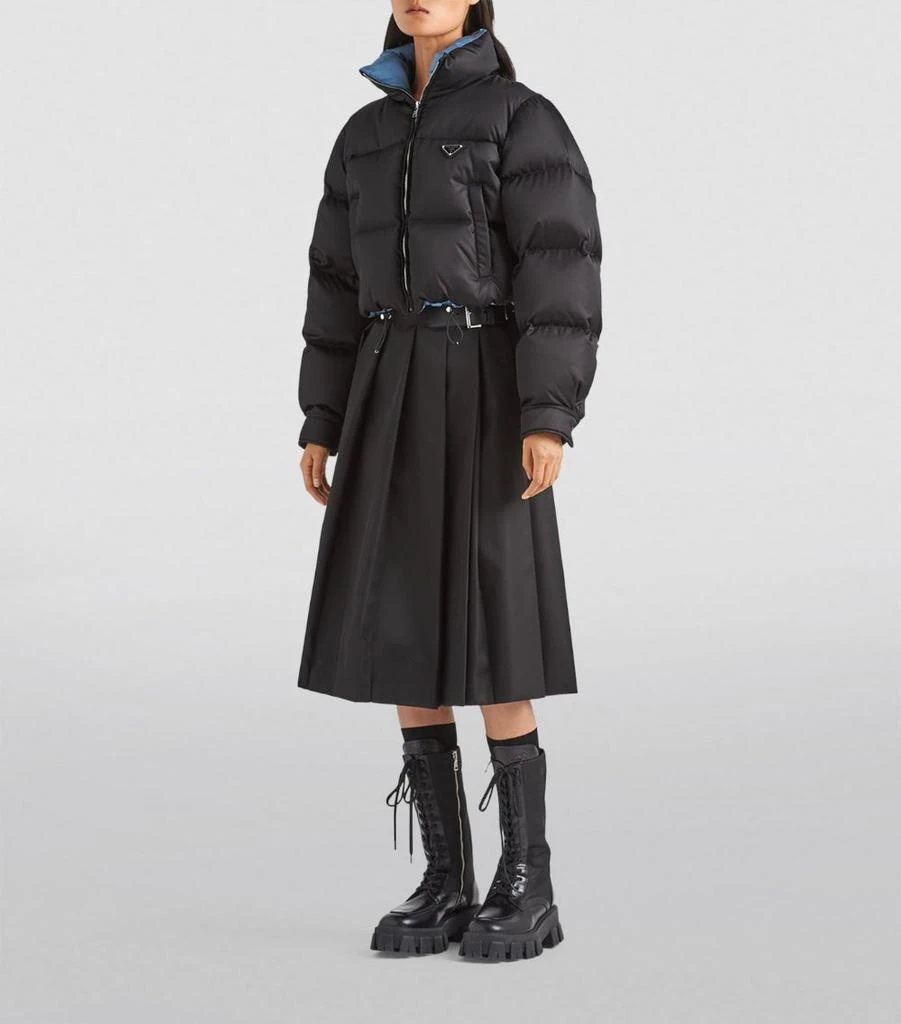 Prada Crop Re-Nylon Puffer Jacket 2