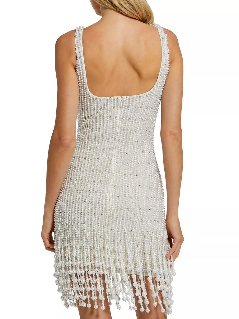 Mac Duggal Imitation Pearl-Embellished Beaded Minidress 3