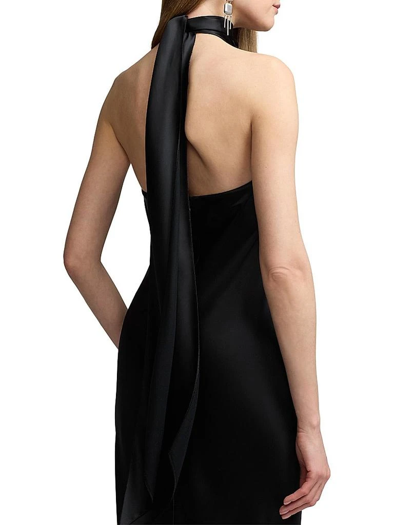 chilton stretch satin evening dress Ralph Lauren Chilton Stretch Satin Evening Dress in White