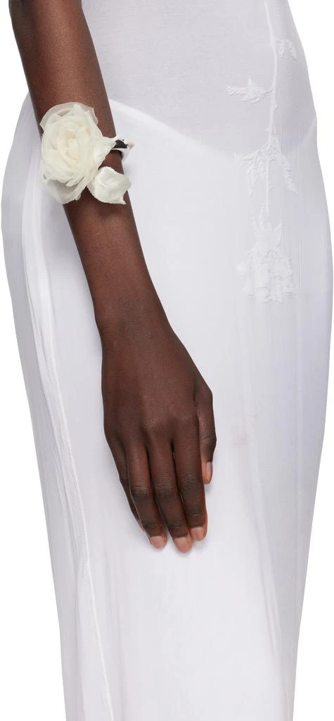 D'heygere SSENSE Exclusive Bridal Capsule Flower Cuff Bracelet 3