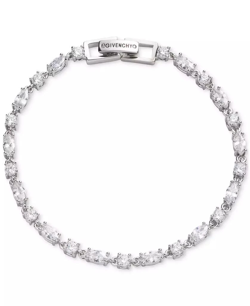 Silver-Tone Round & Marquise-Cut Cubic Zirconia Tennis Bracelet undefined