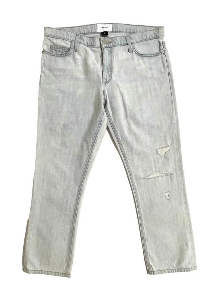 Current Elliott Current/Elliott - Women's Cropped Straight Leg Destroy Ankle Denim Jeans 1