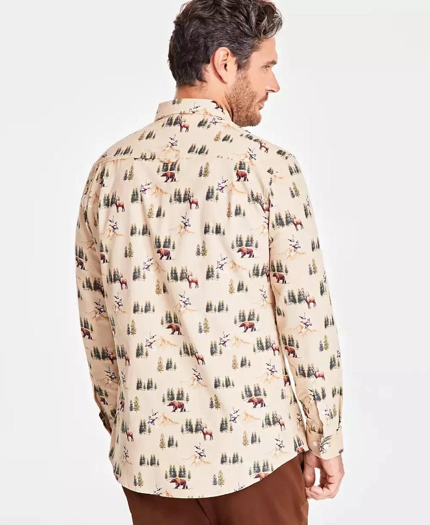 Club Room Men's Wild Forest Print Corduroy Long-Sleeve Button-Down Shirt, Created for Macy's 2