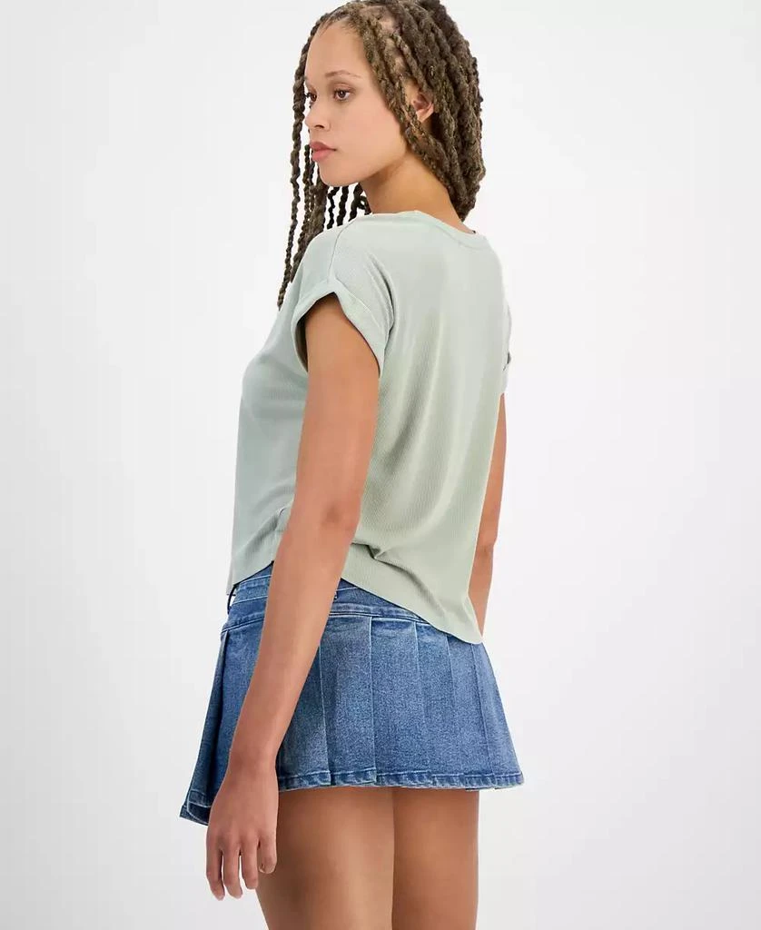 Hippie Rose Juniors' Cuffed Short-Sleeve Tee 2