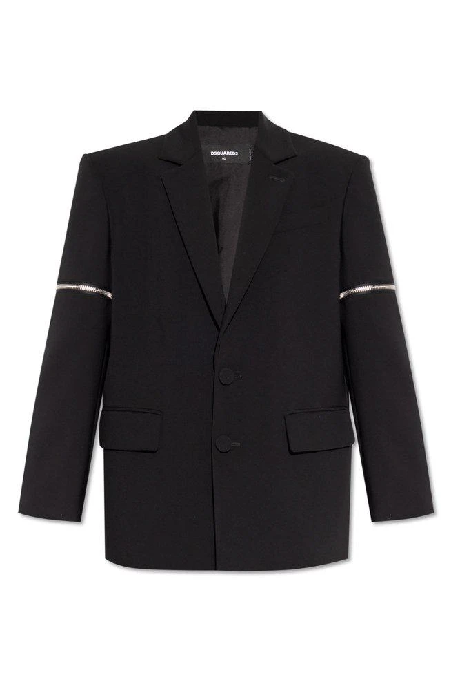 Dsquared2 Dsquared2 Zip-Detailed Single-Breasted Blazer 1