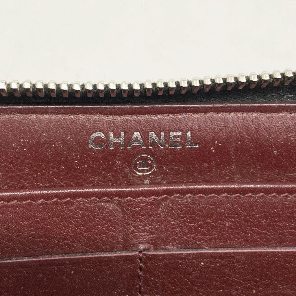 Chanel Grained Calfskin Long Wallet (Bi-Fold) (Pre-Owned) 4