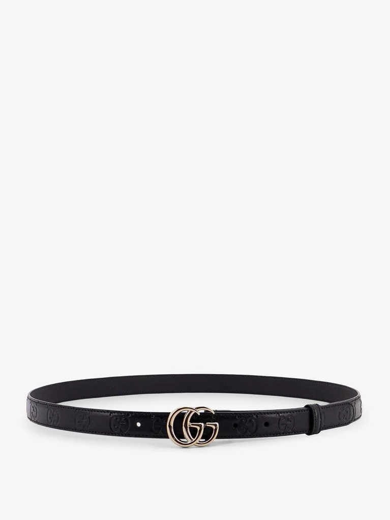 Gucci Leather belt with all-over GG logo