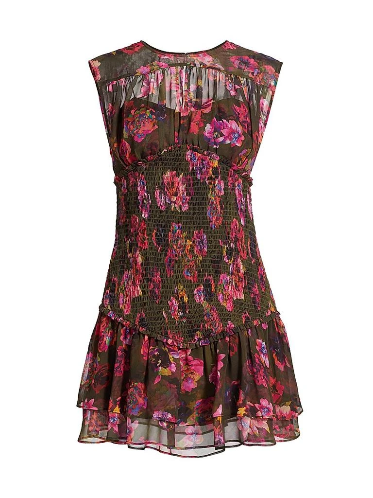 AMUR Sierra Floral Smocked Sleeveless Minidress 1