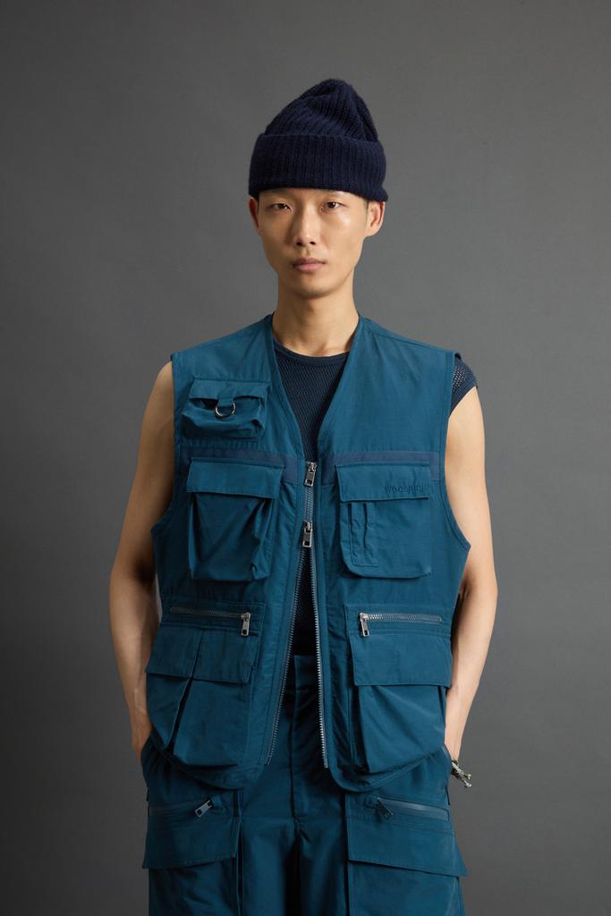 Woolrich Fishing Vest in Cotton- and Nylon-Blend Olmetex Ripstop by Todd Snyder - Unisex - Blue