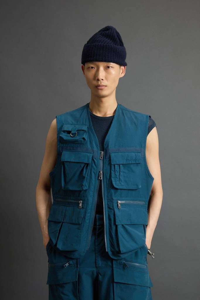 Woolrich Fishing Vest in Cotton- and Nylon-Blend Olmetex Ripstop by Todd Snyder - Unisex - Blue 1
