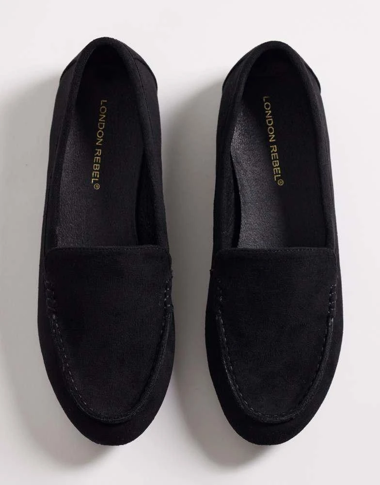 London Rebel London Rebel Bailey loafer in black micro 2