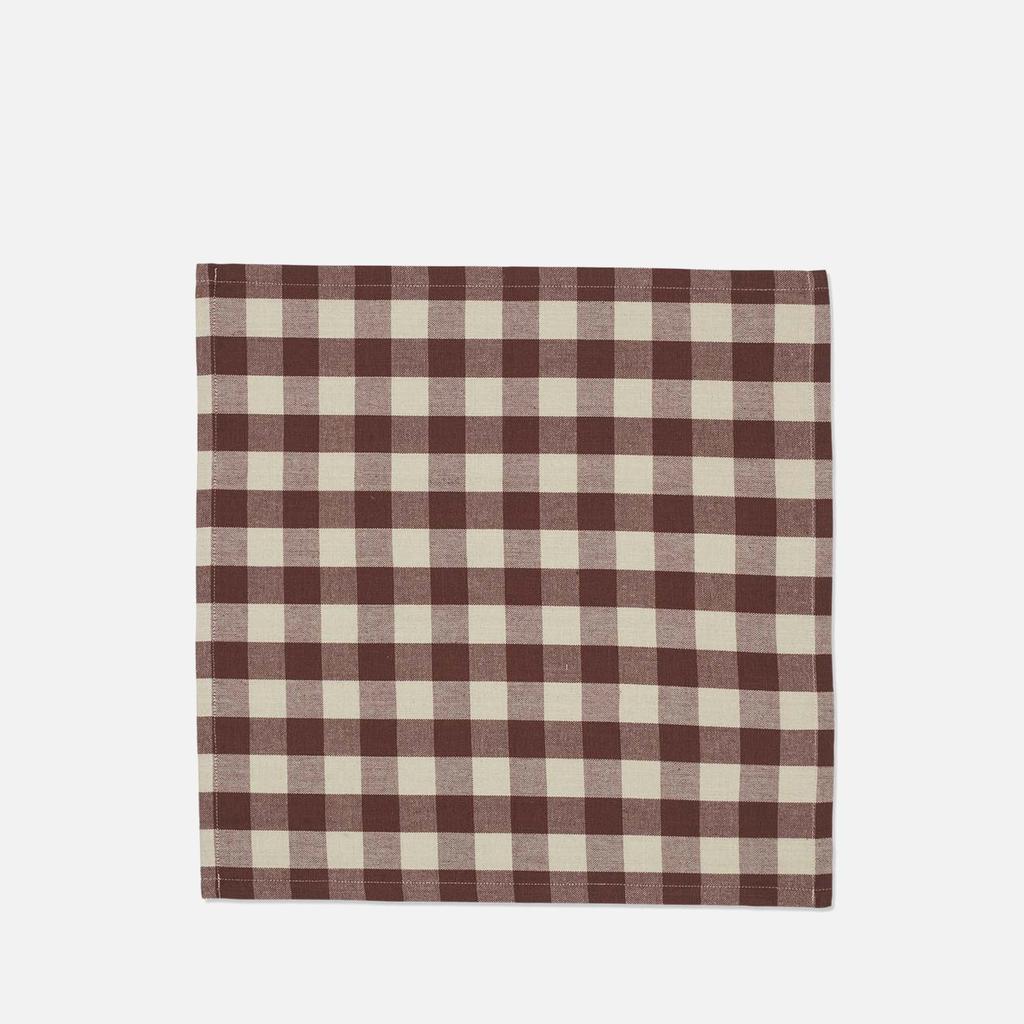 Ferm Living Ferm Living Bothy Check Napkins - Set of 4 - Cinnamon/Grey Green