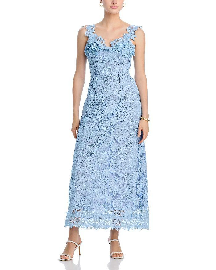 knee length dresses for ladies Bell Orchid Lace Wedding Dresses Off the Shoulder Long Sleeve Bridal G –  Viniodress main image 0