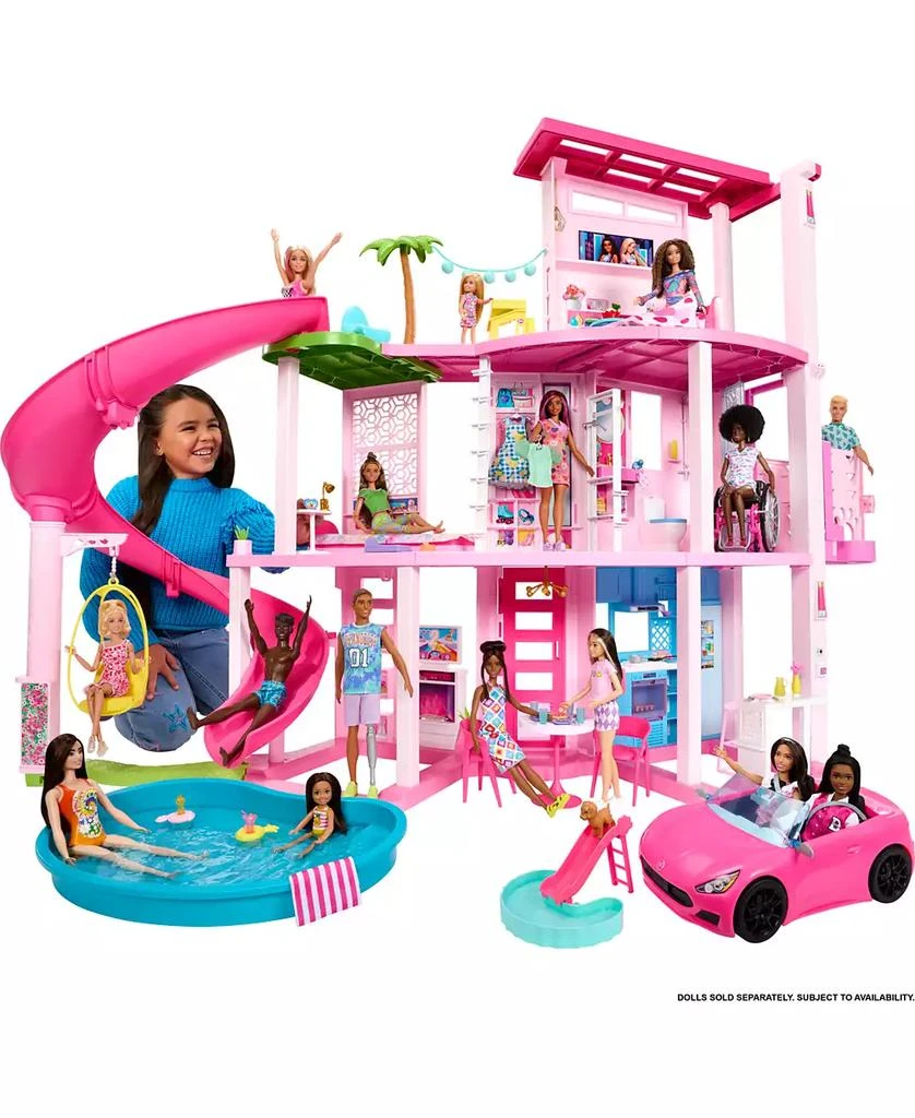 Barbie Dreamhouse, 75+ Pieces, Pool Party Doll House With 3 Story Slide 1