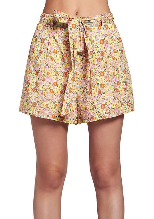 Lost and Wander Wander Womens Floral Belted Shorts 1