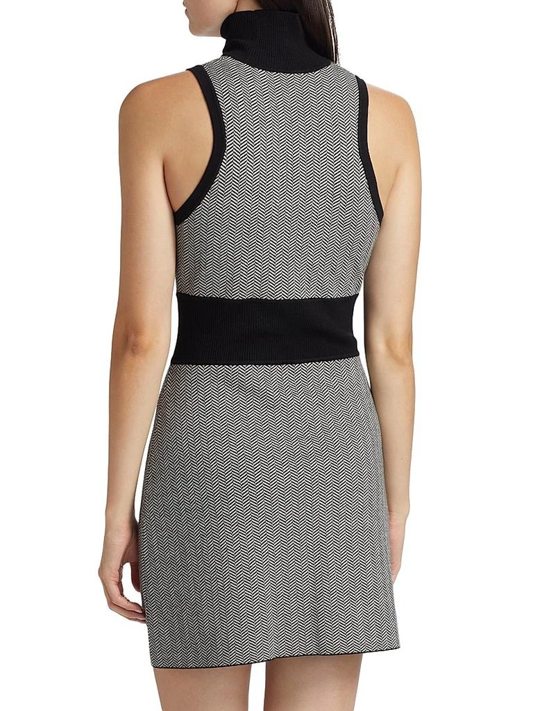Toccin Shelby Herringbone Mock Turtleneck Dress 5