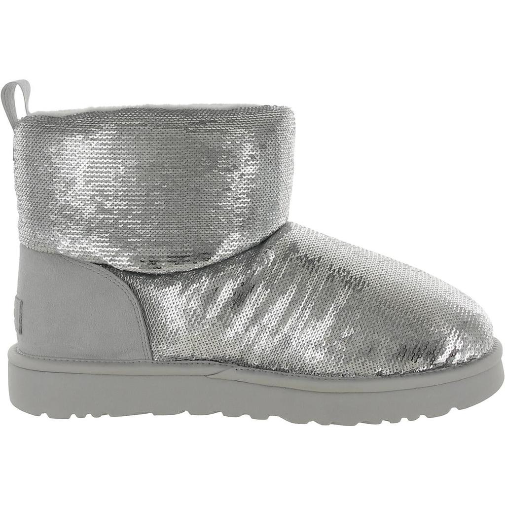 UGG Classic Mini Mirror Ball Womens Suede Trim Sequined Winter & Snow Boots