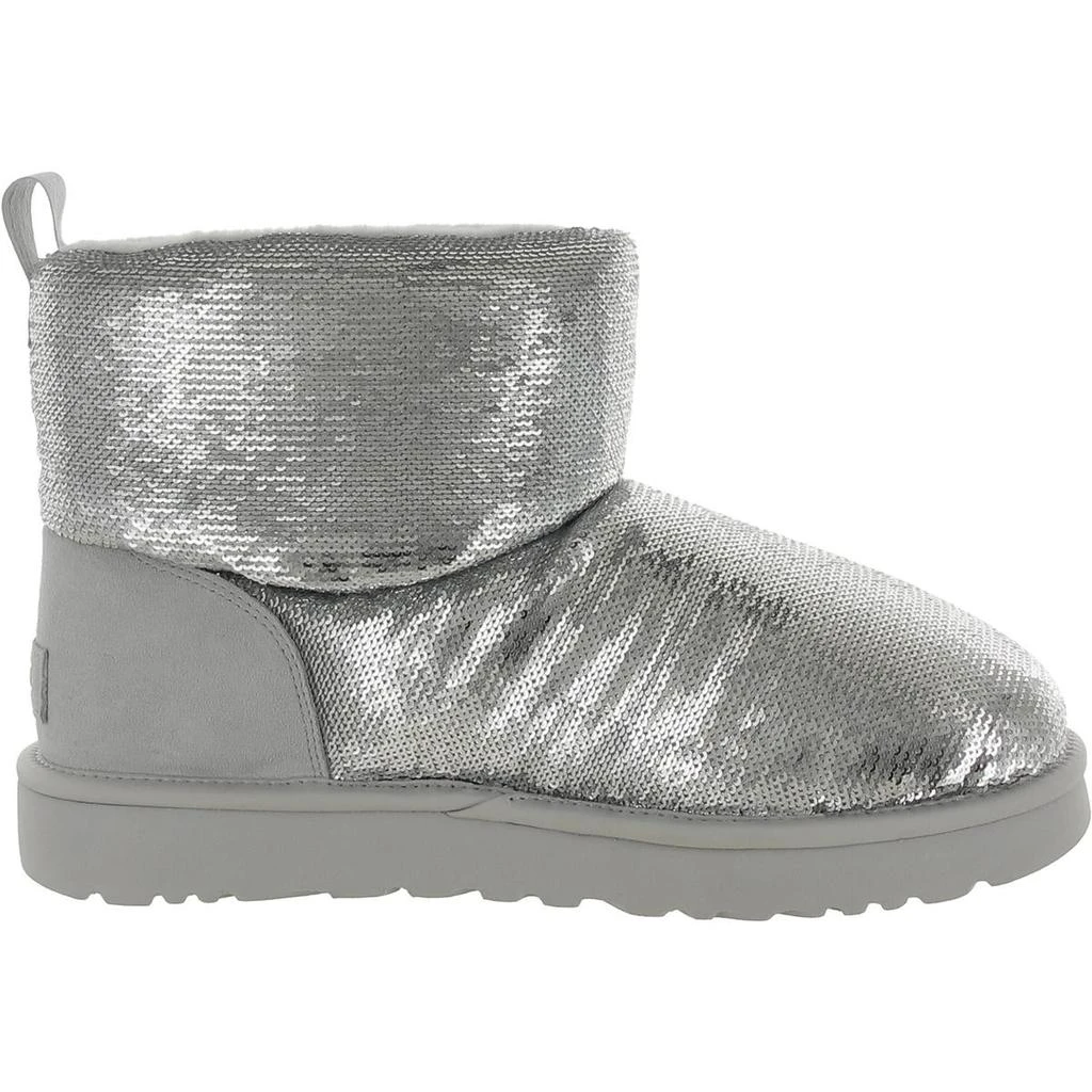 UGG Classic Mini Mirror Ball Womens Suede Trim Sequined Winter & Snow Boots 2