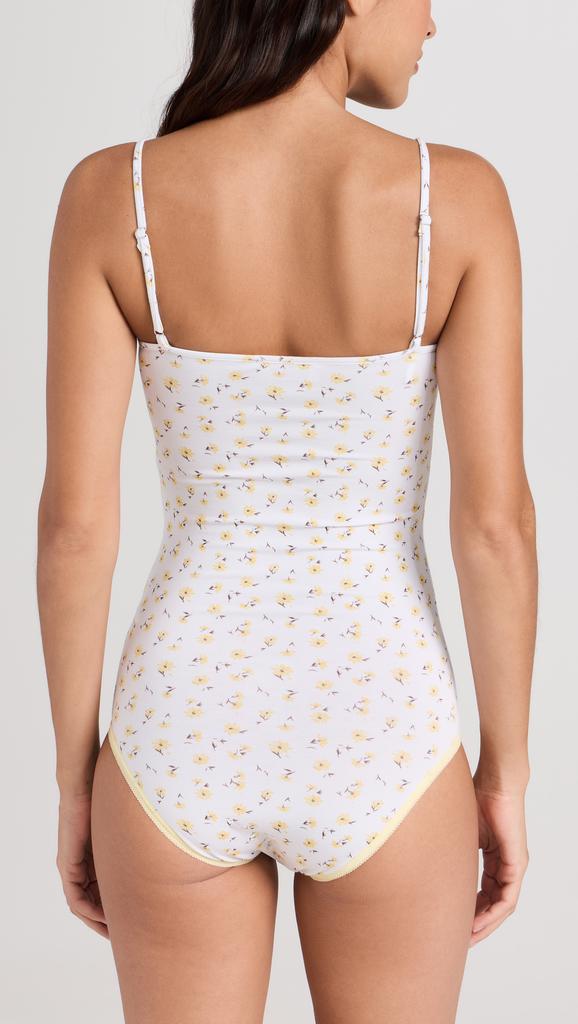 Stripe  Stare Stripe and Stare x Camille Charriere Spaghetti Bodysuit Blume Print