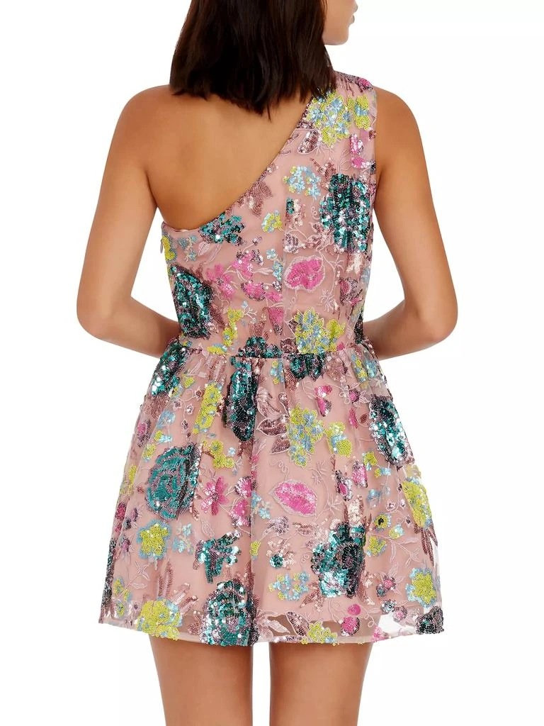 Dress The Population Delaney Sequined One-Shoulder Minidress 5