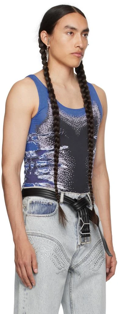 Y/Project Blue Whisker Print Tank Top 2