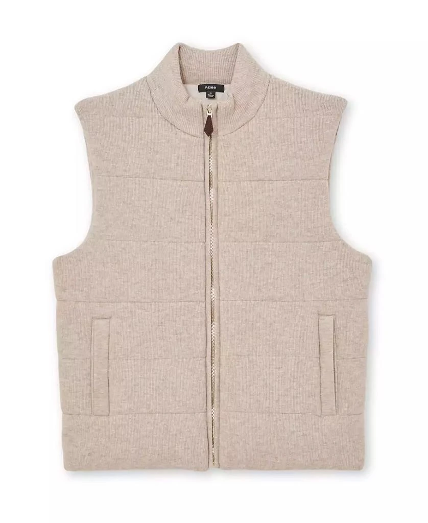 REISS Men
s Rib-Knit Zip-Through Gilet 5