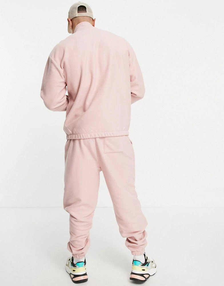 ASOS ASOS DESIGN co-ord oversized joggers in pink fleece 3