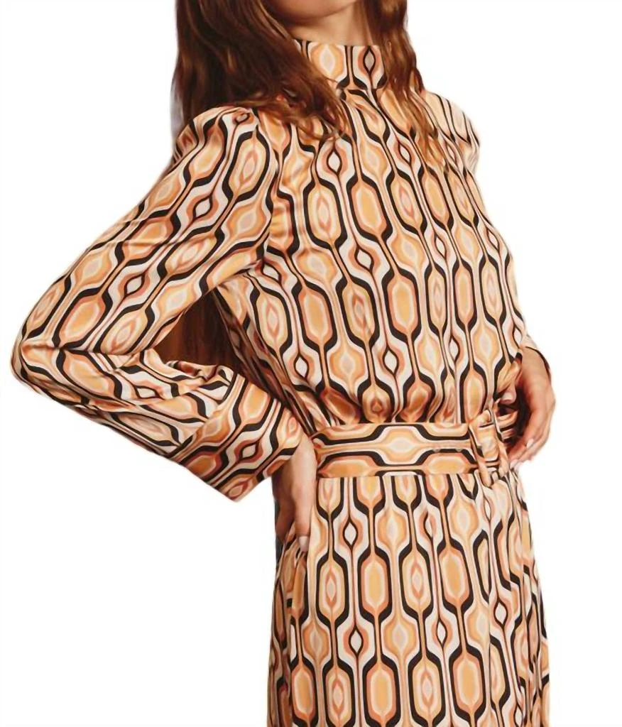 Shop Tiger Eye Mock Neck Belted Midi Dress In Vintage Amber on Sale at  BeyondStyle  Get 40% Off Tiger Eye Mock Neck Belted Midi Dress In Vintage  Amber with Limited-Time Flash