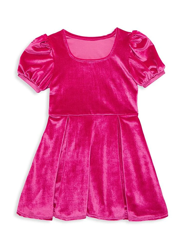 Flowers by Zoe Girl's Velvet Short-Sleeve Dress 1