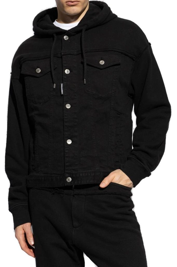 DSQUARED2 Dsquared2 Buttoned Drawstring Denim Jacket 2