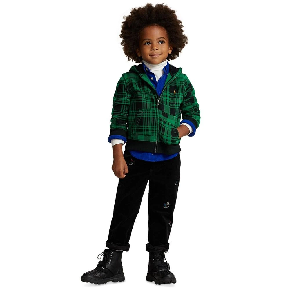 Polo Ralph Lauren Toddler and Little Boys Plaid Fleece Full-Zip Hoodie 2