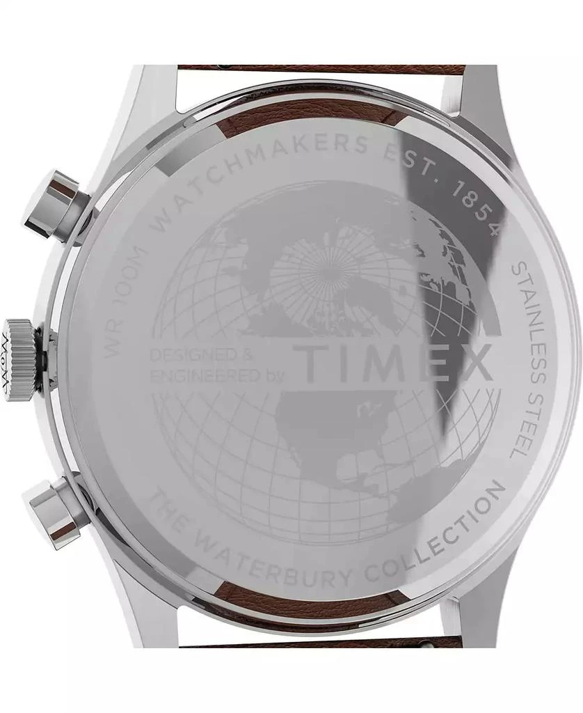 Timex Men's Waterbury Traditional Chrono Tan Leather Strap Watch 42mm 5