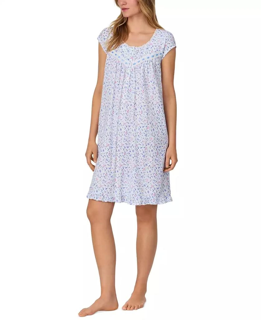 Eileen West Women's Cotton Cap-Sleeve Nightshirt 4