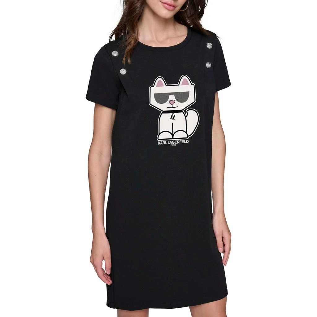 Karl Lagerfeld Paris CHOUPETTE TEE DRESS WITH BUTTONS 3