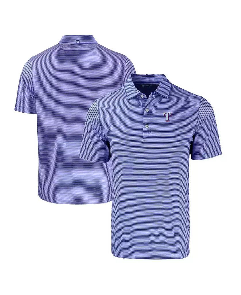 Cutter & Buck Men's Royal Texas Rangers Forge Eco Double Stripe Stretch Polo