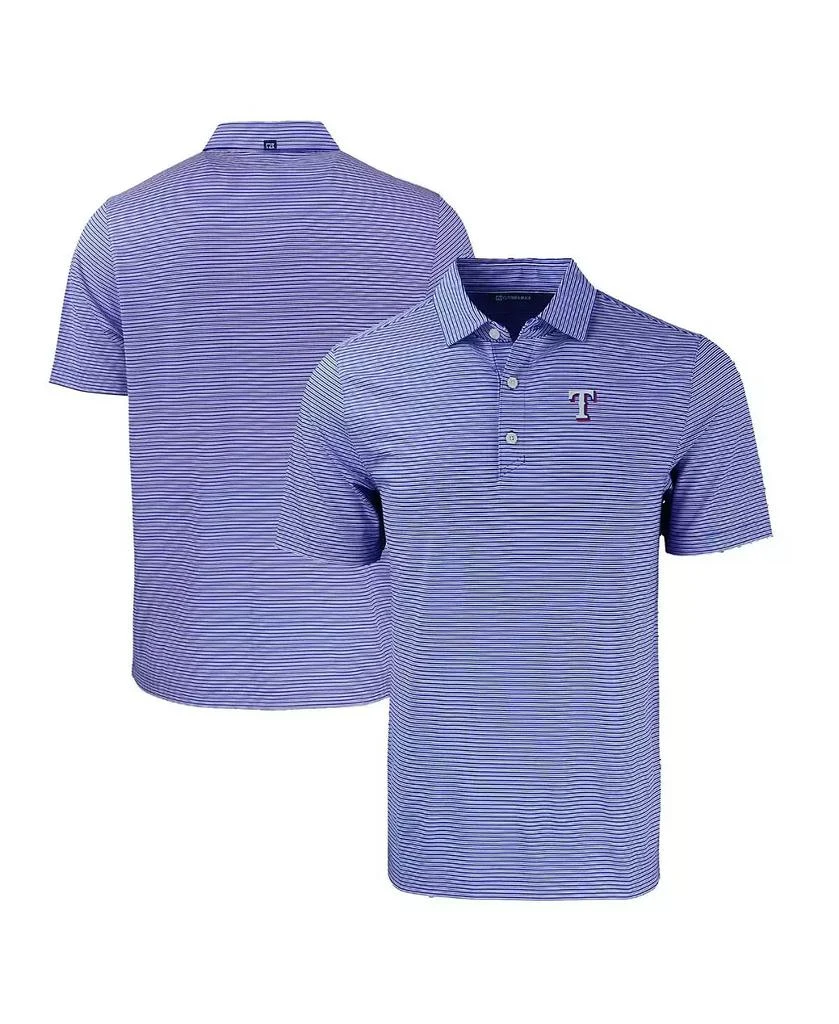 Cutter & Buck Men's Royal Texas Rangers Forge Eco Double Stripe Stretch Polo 1