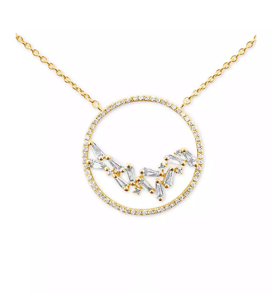 Le Vian Vanilla Diamond Baguette Cluster Pendant Necklace (1/2 ct. t.w.) in 14k Yellow Gold, 18"