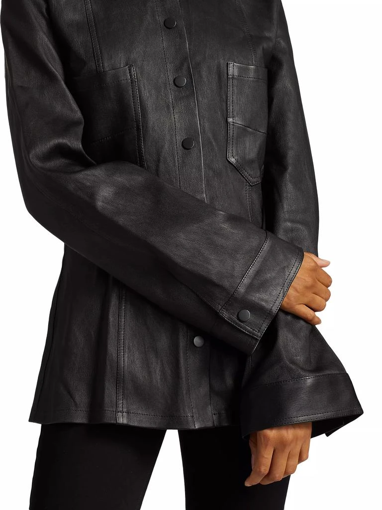 3 X 1 Marina Snap-Front Leather Top 6