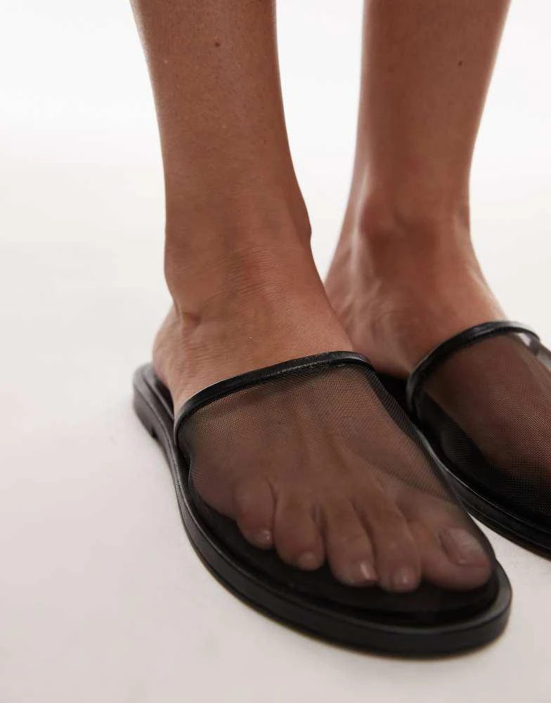 Topshop Topshop Bella mesh mules in black 3