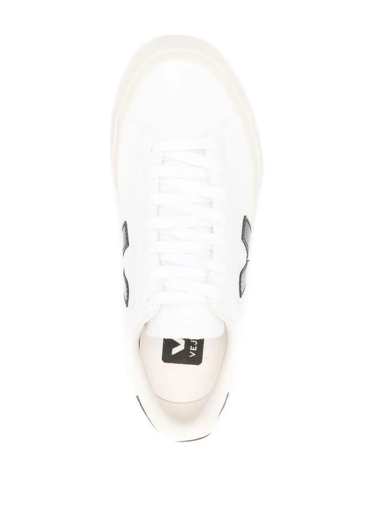 Veja Veja Leather Unisex Sneakers In White And Black 4