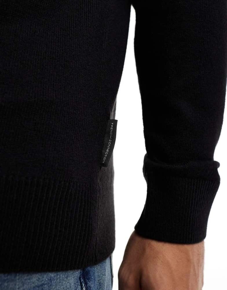 French Connection Mens French Connection soft touch crew neck jumper in black 4