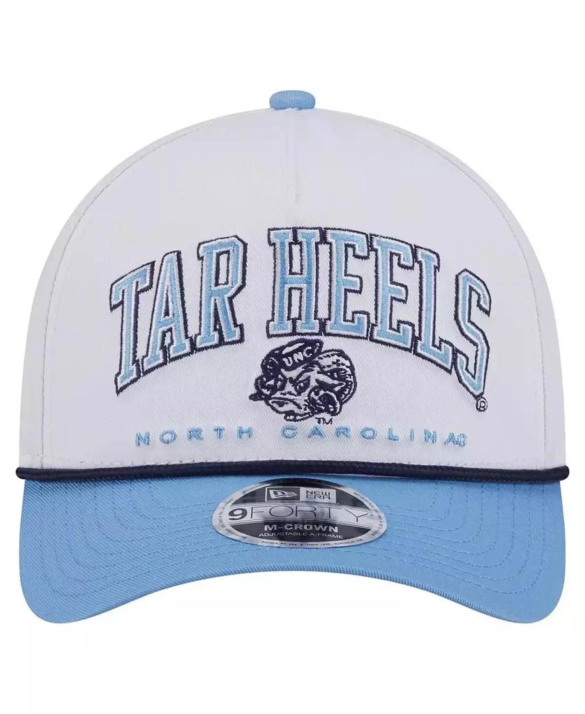 New Era Men's White/Carolina Blue North Carolina Tar Heels Arch Two-Tone Rope 9FORTY A-Frame M-Crown Adjustable Hat 2