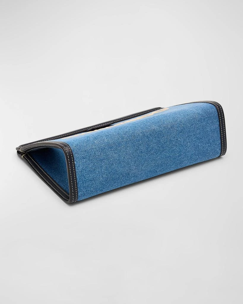 Jimmy Choo Avenue Denim Pouch Clutch Bag 7