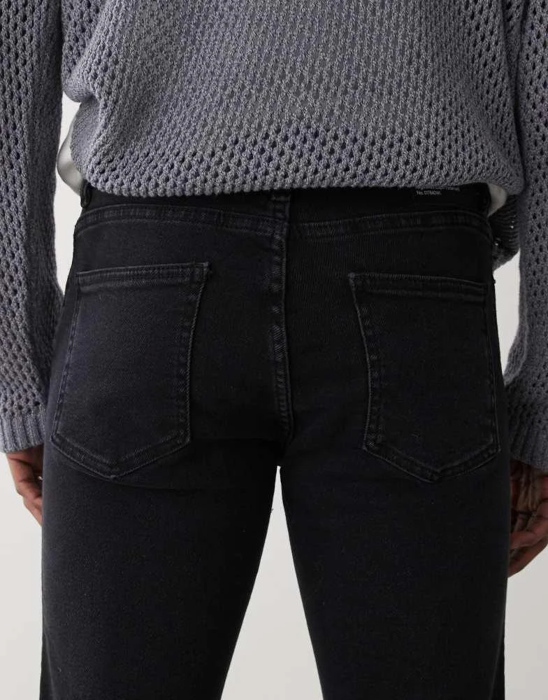 Dr Denim Dr Denim Snap mid waist slim fit jeans in black mist wash 4