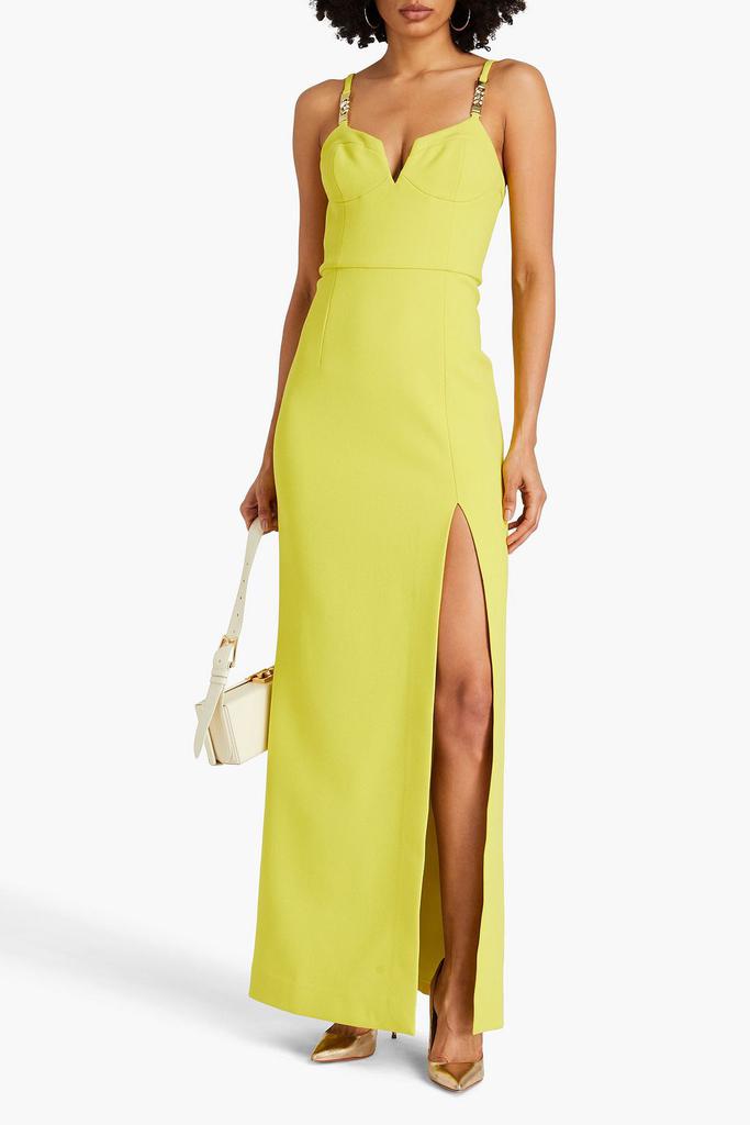 REBECCA VALLANCE Piero chain-trimmed crepe gown