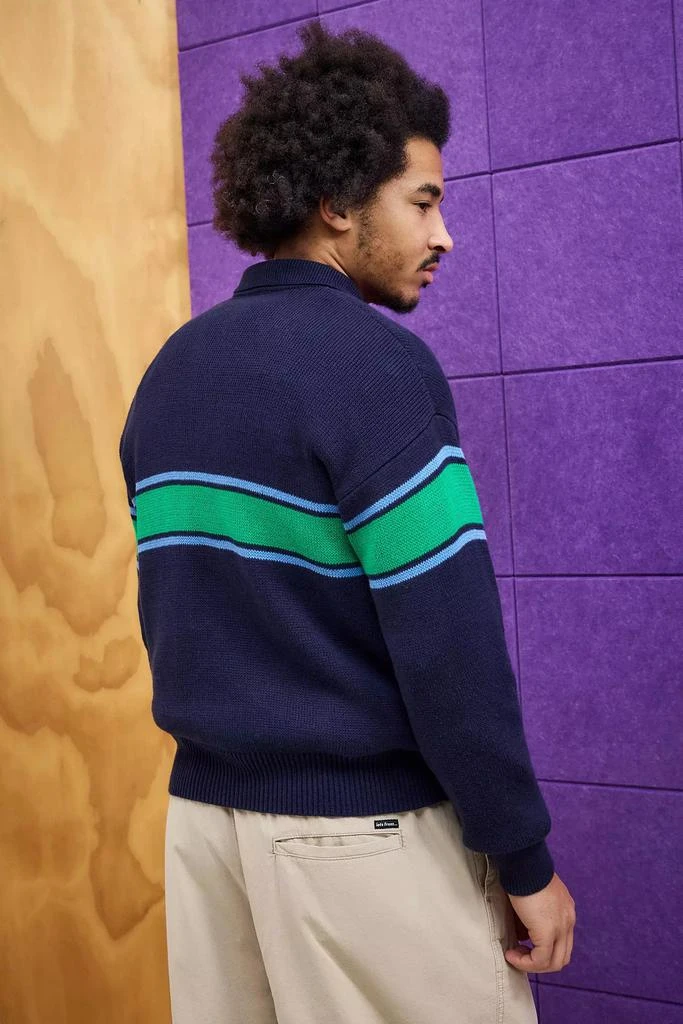 iets frans iets frans... Navy Panel Knit Polo Shirt 4