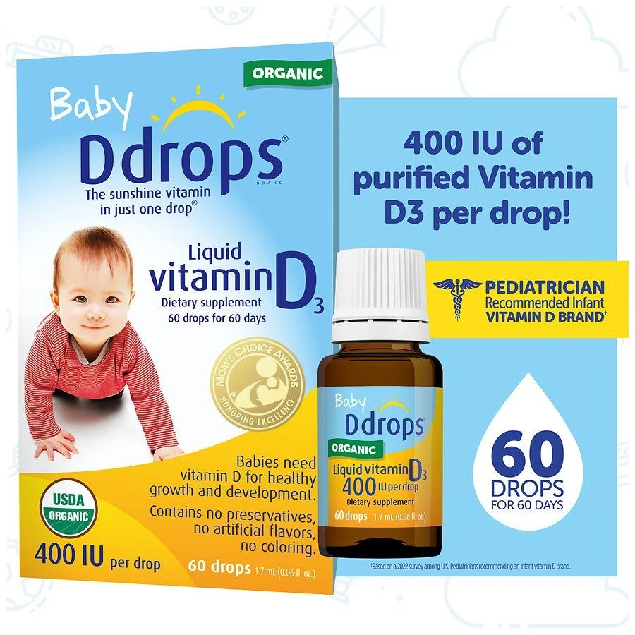 Ddrops Baby Liquid Vitamin D Drops 400 IU 2