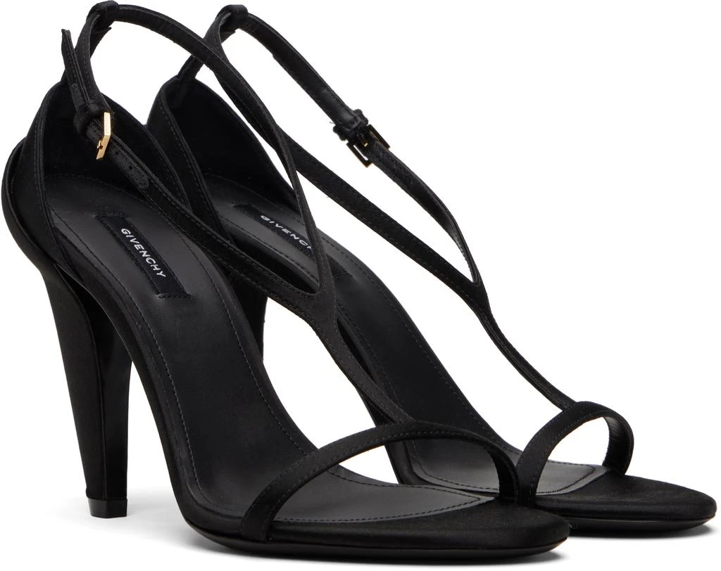 Givenchy Black Naked Satin Heeled Sandals 4