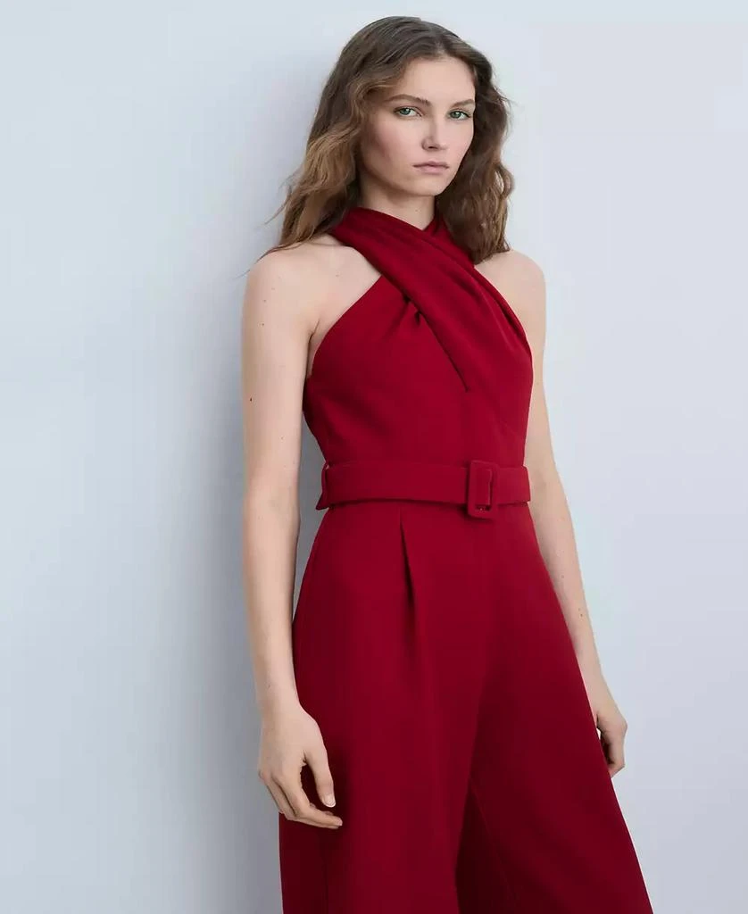 Mango Women's Belt Wrap Jumpsuit 3